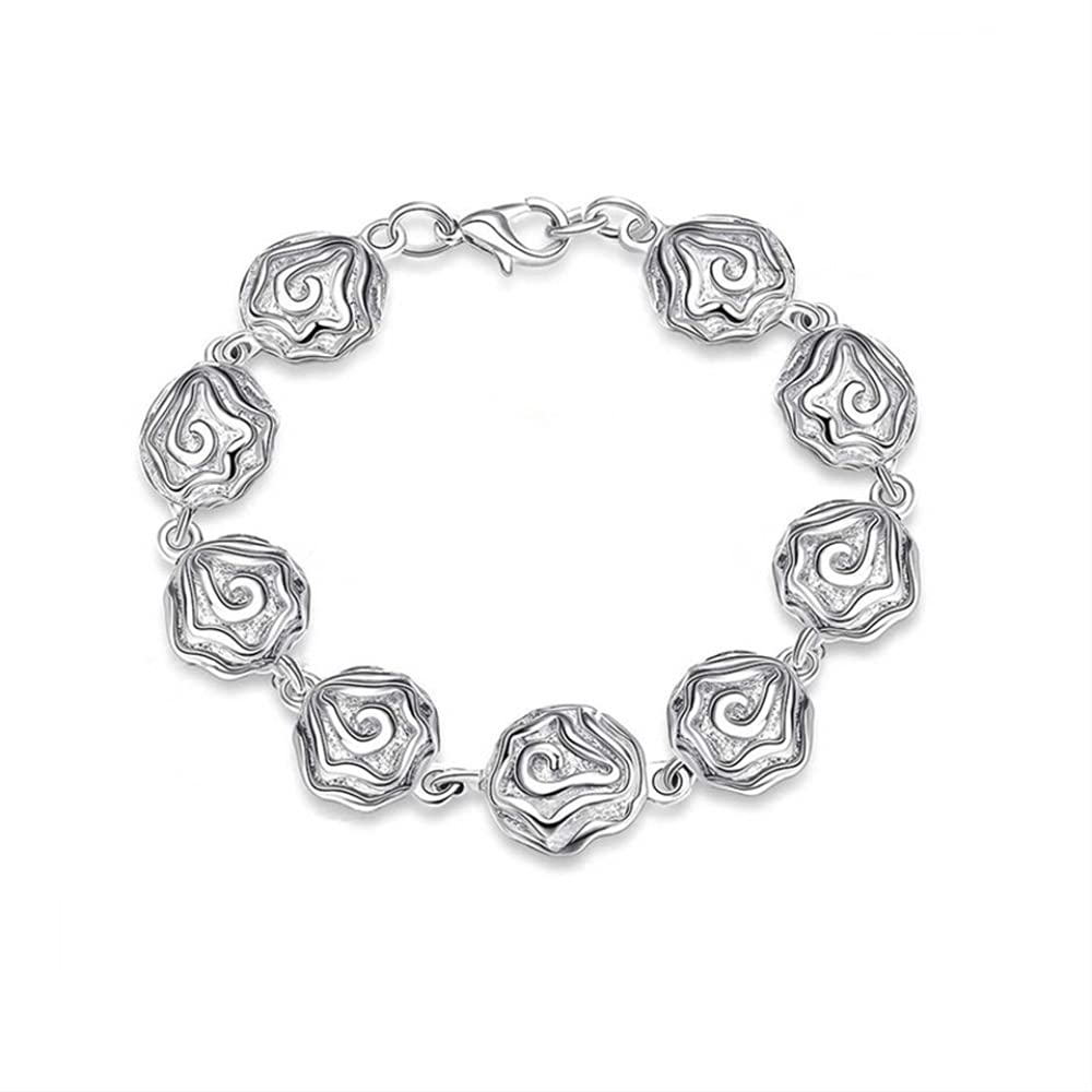 Bracelet de chaîne de fleurs haut de gamme avec roses ciselées - 6