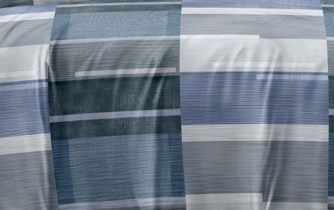 Image of DECOR2ADMIRE 300TC Premium Glace Cotton Printed Super King Size Double Bedsheet with Two Pillow Covers, 108 * 108 Inches or 9ft by 9ft or 275 cm x 275 cm (Abstract Stripe)