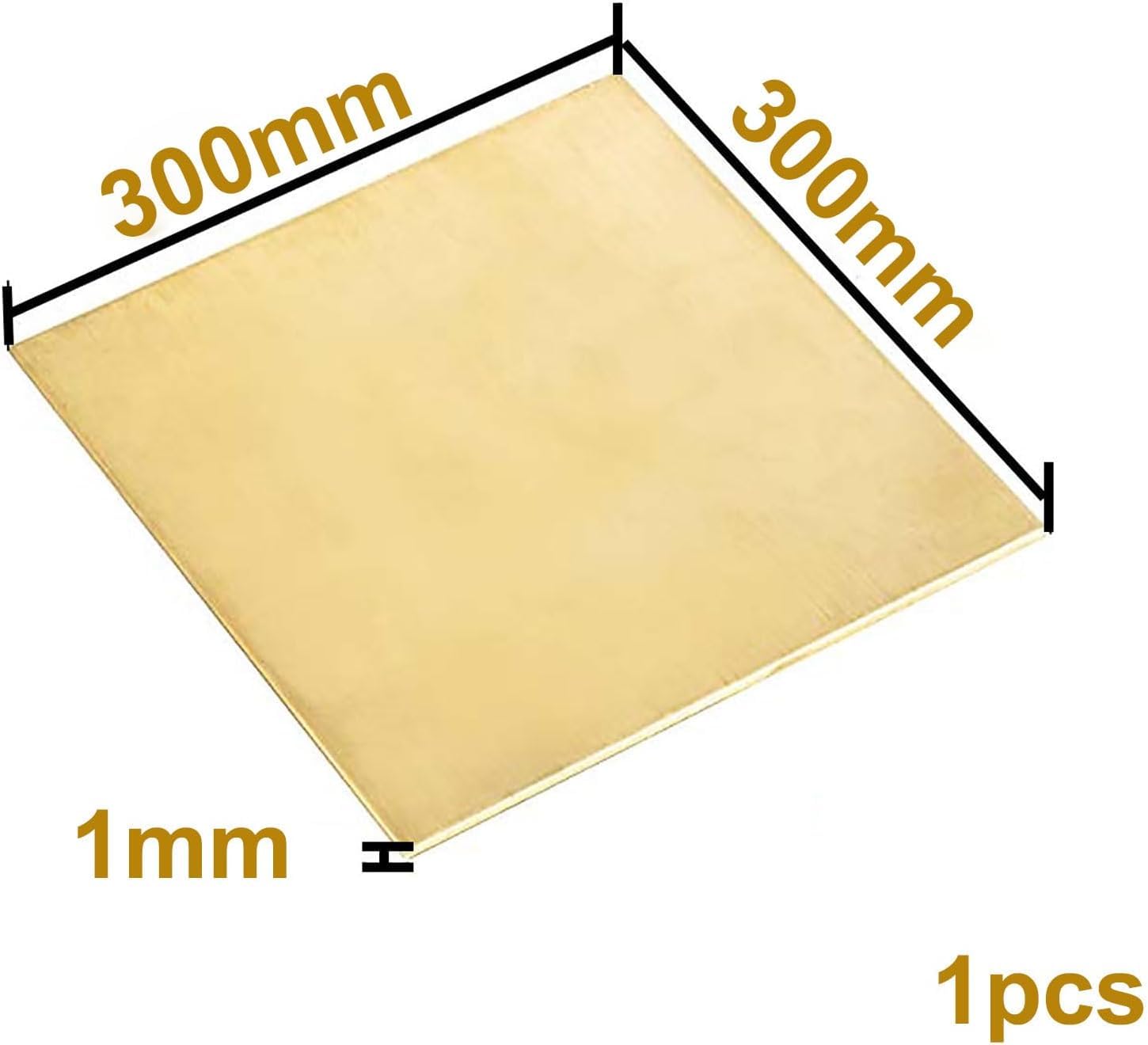 Blacha mosiężna, płyta o wysokiej czystości do majsterkowania w obróbce metali, 1 szt. Grubość mm(300x300mm)