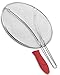 13" Grease Splatter Screen for Cooking with Heavy Duty Ultra Fine Mesh Plus Silicone Hot Handle Holder - Frying Pan Splatter Guard Fits Most Pans and Prevents Oil Splatters