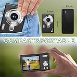 Digital Camera 1080P 44MP Mini Portable Camera for Girls Boys Students with 32GB SD Card & Card Reader Vlogging Camera with 2.4" Screen 8X Zoom Filters LED Fill Light and Anti-Shake - Image 6