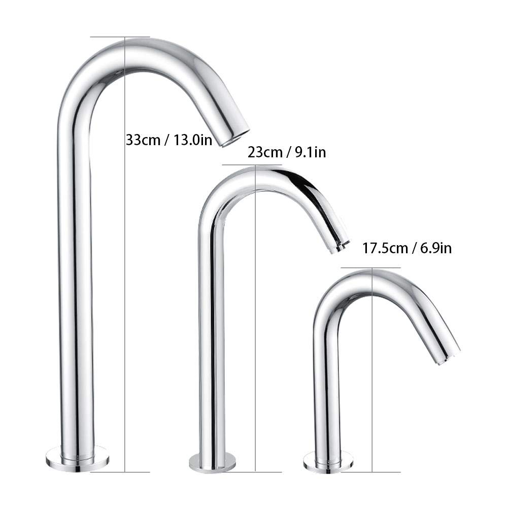 Rubinetto per Bagno con sensore Automatico, Miscelatore Senza Contatto, Rubinetto a induzione con Filettatura G1/2in, Rubinetto per Acqua Fredda a infrarossi con Scatola di Control