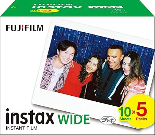 instax WIDE film Paquete de 50 fotografías, Blanco | Ya disponible en tu tienda friki favorita! En mundofriki.es!