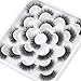 ALICROWN Fuzzy Mink Lashes, Faux Mink Eyelashes 3D Volume Lashes Pack Handmade Dramatic Thick Crossed Fake Eyelashes Soft Reusable 10 Pairs