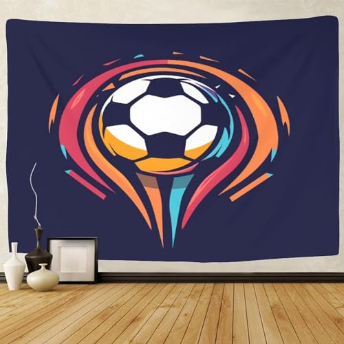 Tapisserie murale football 3D pour masquer un mur abîmé de salon ou chambre
