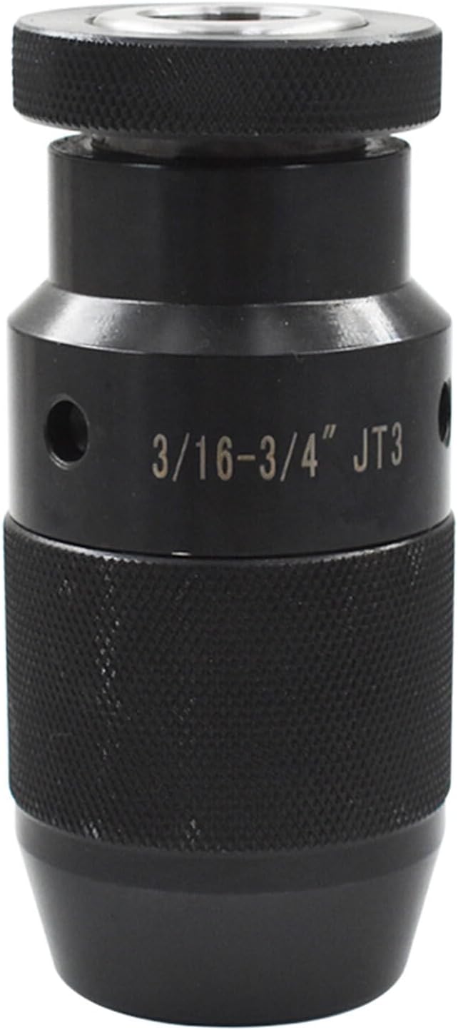 3/16-3/4-Inch Keyless Drill Chuck JT33 Tapered 3 Jaws for Lathe Drills