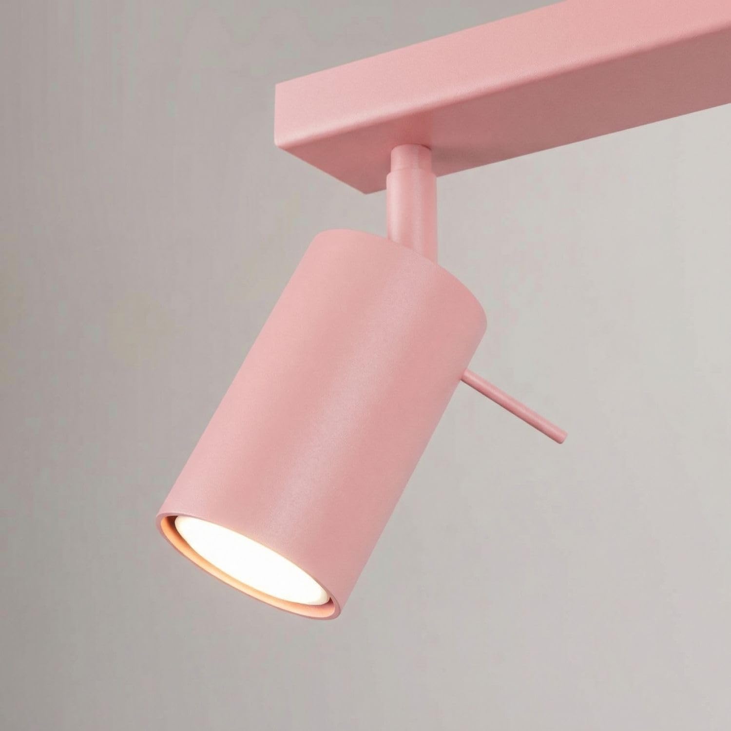 Licht-Erlebnisse Deckenspot Stahl Rosa flexibel GU10 4-flammig stilvoll gemütlich blendarm Schlafzimmer Flur L:80 cm Deckenlampe Wohnzimmer