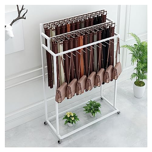 Soporte de almacenamiento para cinturones y bolsas, 60 x 40 x 150 cm, color blanco