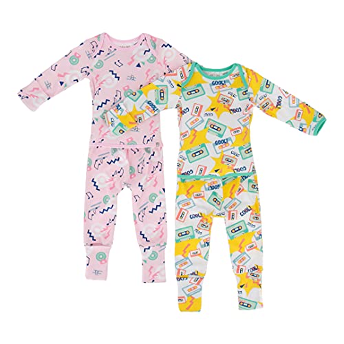 Image of OETEO Oeko-Tex Certified Cotton Easy-To-Wear Baby Romper Convertible Footies and Mittens-Adaptive Gtube Coverall Sleeper Pack