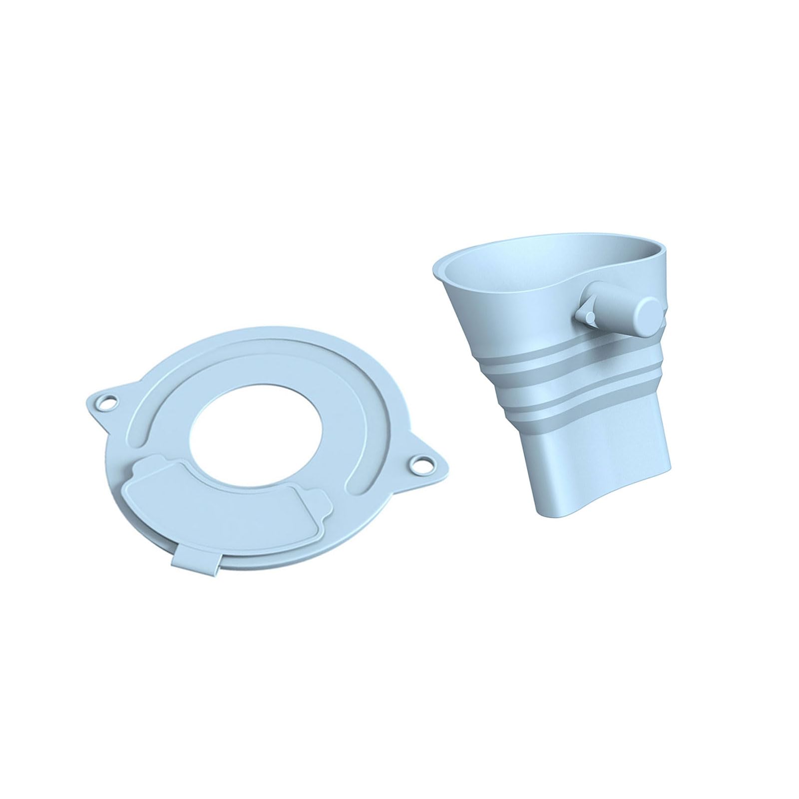 Greabuy Grade Silicone Mixer Attachment Combines Splash Guard Measuring Bowl and Flour Slip Silicone Funnel Cover