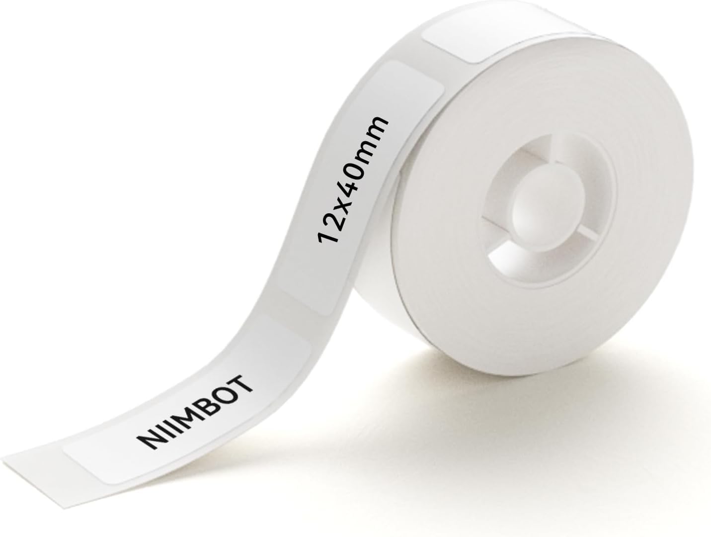 Thermal Label Maker Paper 12×40mm Stickers Waterproof Tear-Resistant Self-Adhesive Replacement for D11/D110 Label Printer Office&Home 160 Labels/Roll (White)