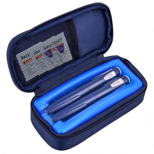Image of Cruxer Insulin Cooler Travel Case Tsa Approved,Peptide Injection Pen Case | Keep Insulin and Glp Medication Cool, Peptide Travel Case with Protective Ice Brick, Diabetes Refrigerated Pack Organizer