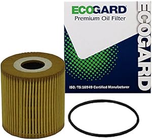 ECOGARD X5315 Premium Cartridge Engine Oil Filter for Conventional Oil Fits Volvo V70 2.5L 2003-2007, S70 2.4L 1999-2000, C70 2.3L 1998-2004, C70 2.4L 1998-2004, V40 1.9L 2000-2004