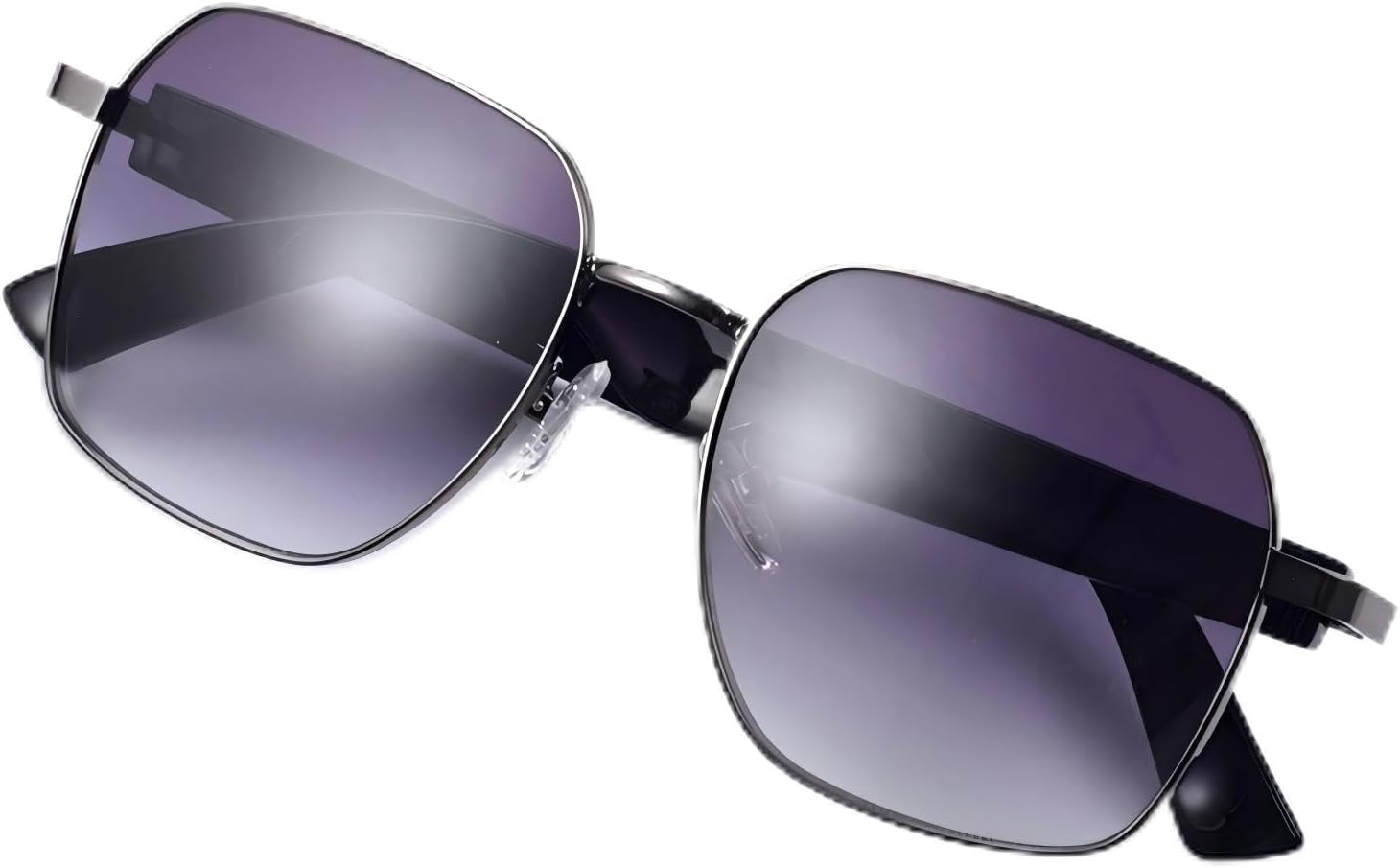 K KSTYLE Smart Glasses for Men - Bluetooth-Enabled Sunglasses Equipped with Microphone and Speakers, Fast-Charging Audio Sunglasses, Voice Assistant Functionality - Black