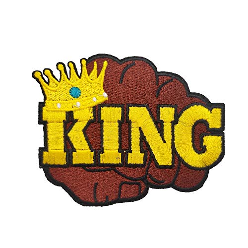 Cute-Patch King Fist Up Black Lives Matter Embroidered Iron on Patch BLM