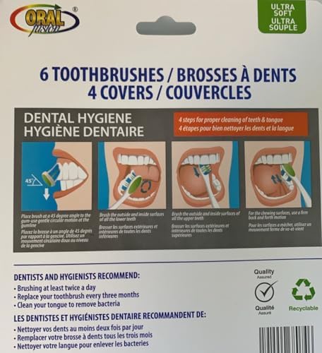 Ultra Soft Toothbrushes Value Pack, 6 Brushes, 4 Covers image 4