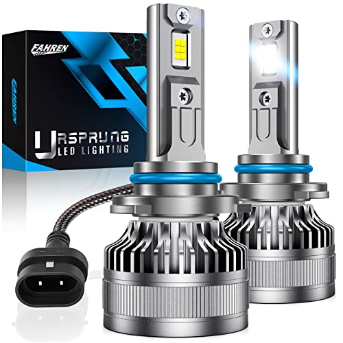 Fahren 9005/HB3 LED Headlight Bulbs 16000 Lumens, 500% Brighter 9005 led Bulb Replacement for Halogen, Upgrade LED Headlights High Beam, 6500K Cool White, Pack of 2