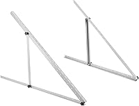 Vista 5 de Soportes de montaje de panel solar, soporte de panel solar plateado de aleación de aluminio, kit de rieles de montaje de panel solar RV de 45