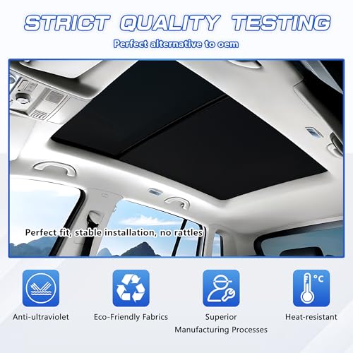 Image of Sunshade Cover Sunroof Compatible with Cadillac CTS 2014-2019 Replace # 22926558(Black)