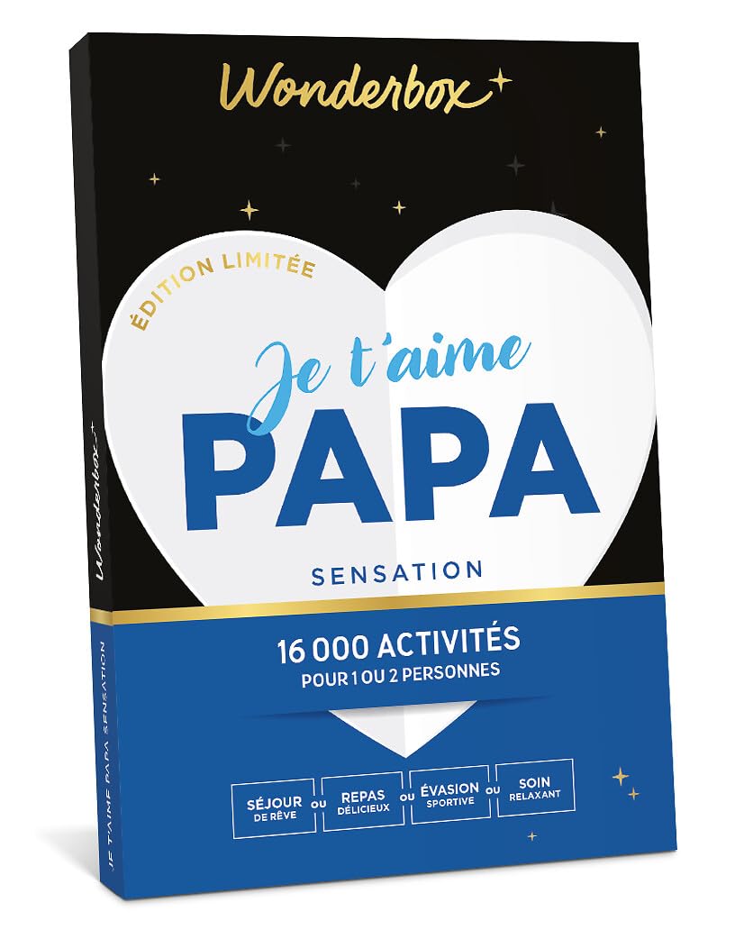 Wonderbox - Je t'aime Papa Sensation - Coffret Cadeau - Idée Cadeau Divertissement