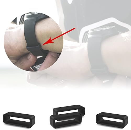 Miniatura 5 de 6 unidades de correa de reloj para cinturón de resina, anillos de sujeción de repuesto para correa de reloj de silicona y goma, retenedor de cierre