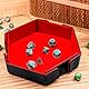 SIQUK Magnetisches Würfeltablett Hexagon Würfelbrett Faltbar Würfel Würfelbretter Sechseck Würfelteller Dice Tray, Rot