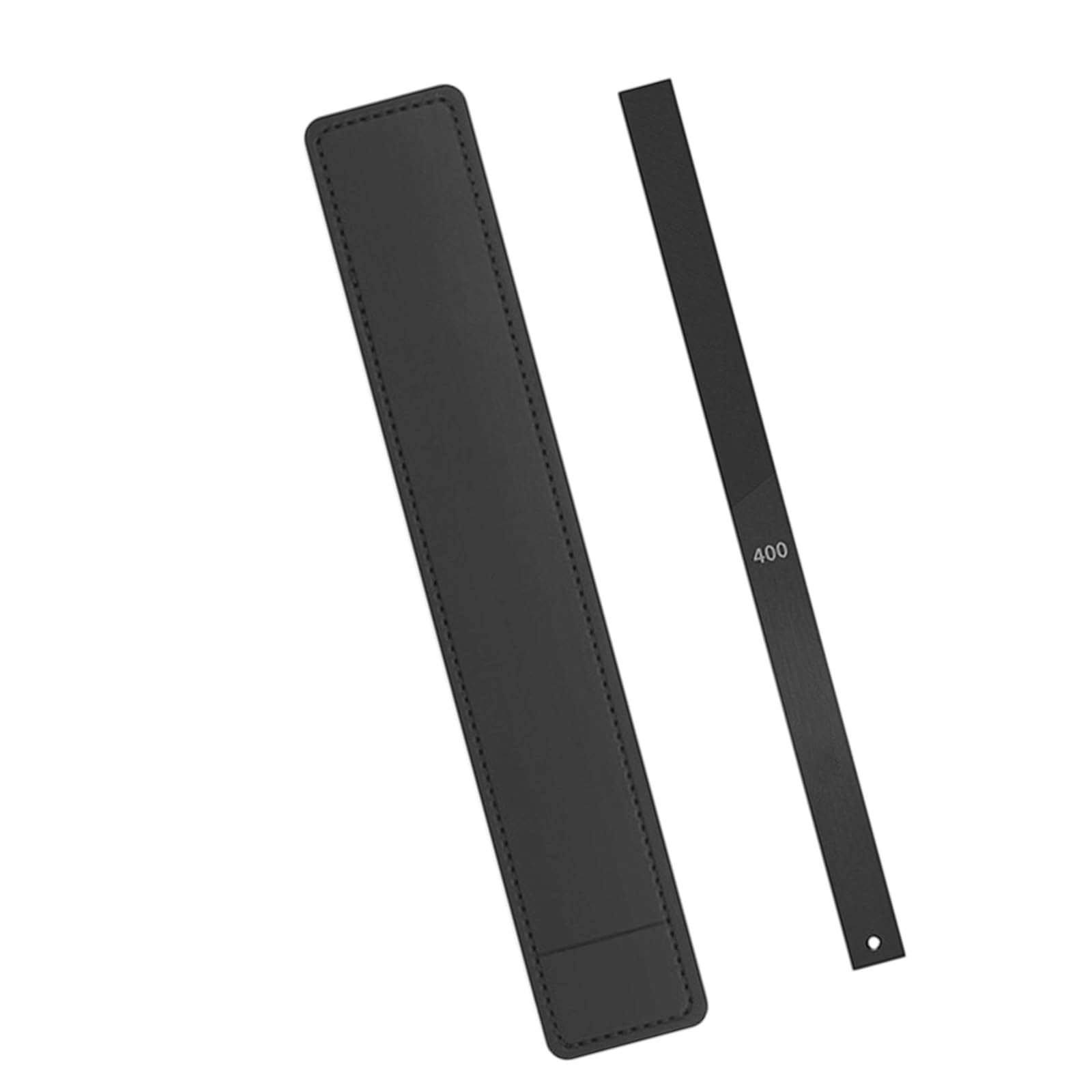 Hsioluted Black Precisely Cut Steel File With Smooth Chip Removal And Nonslip Handle For Hobbyists And Craftsmen 400 / 600Grit Coated File