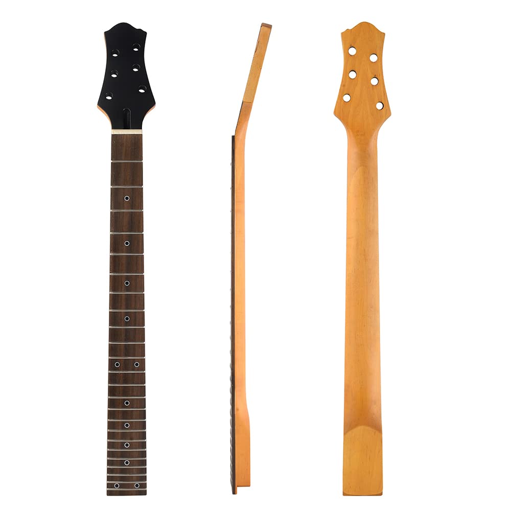 BTSEURY 24 tasti 65,6 cm manico in acero palissandro tastiera chitarra collo LP sostituzione