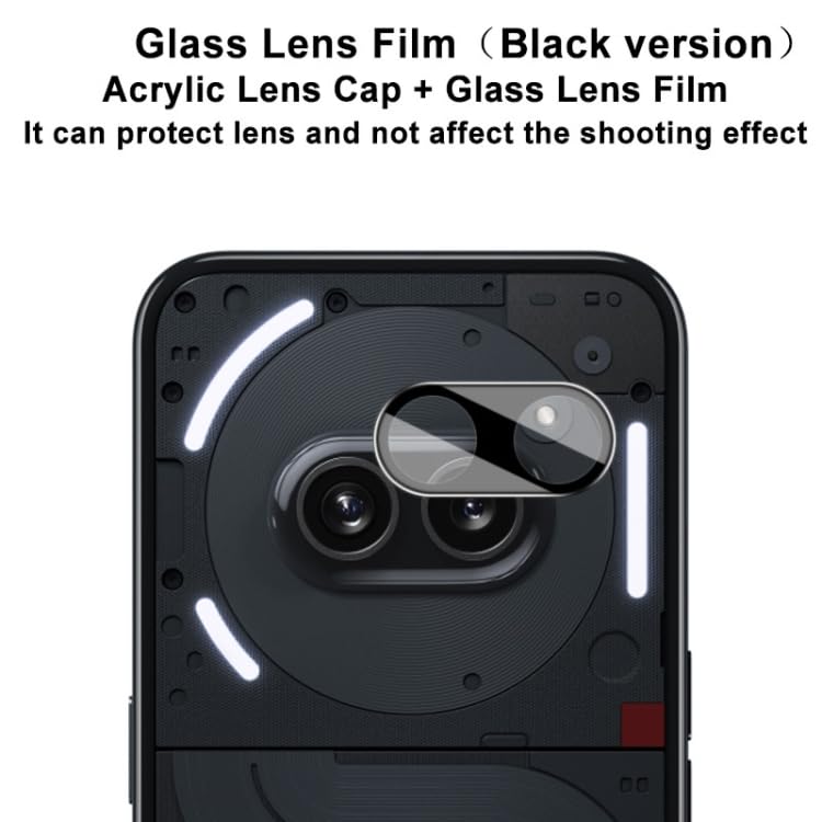 Image of Xmon Camera Lens Protector for Nothing 2A (1 Pack) - 3D Premium Tempered Glass, Ultra-Clear, Anti-Scratch, Easy Installation - Black