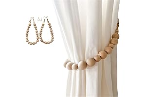 Wood Bead Curtain Tiebacks: Enhance Your Home Decor with Rustic Elegance
