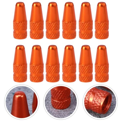 12 Und Tapones de Neumático Metal Naranja para Ciclismo miniatura 5