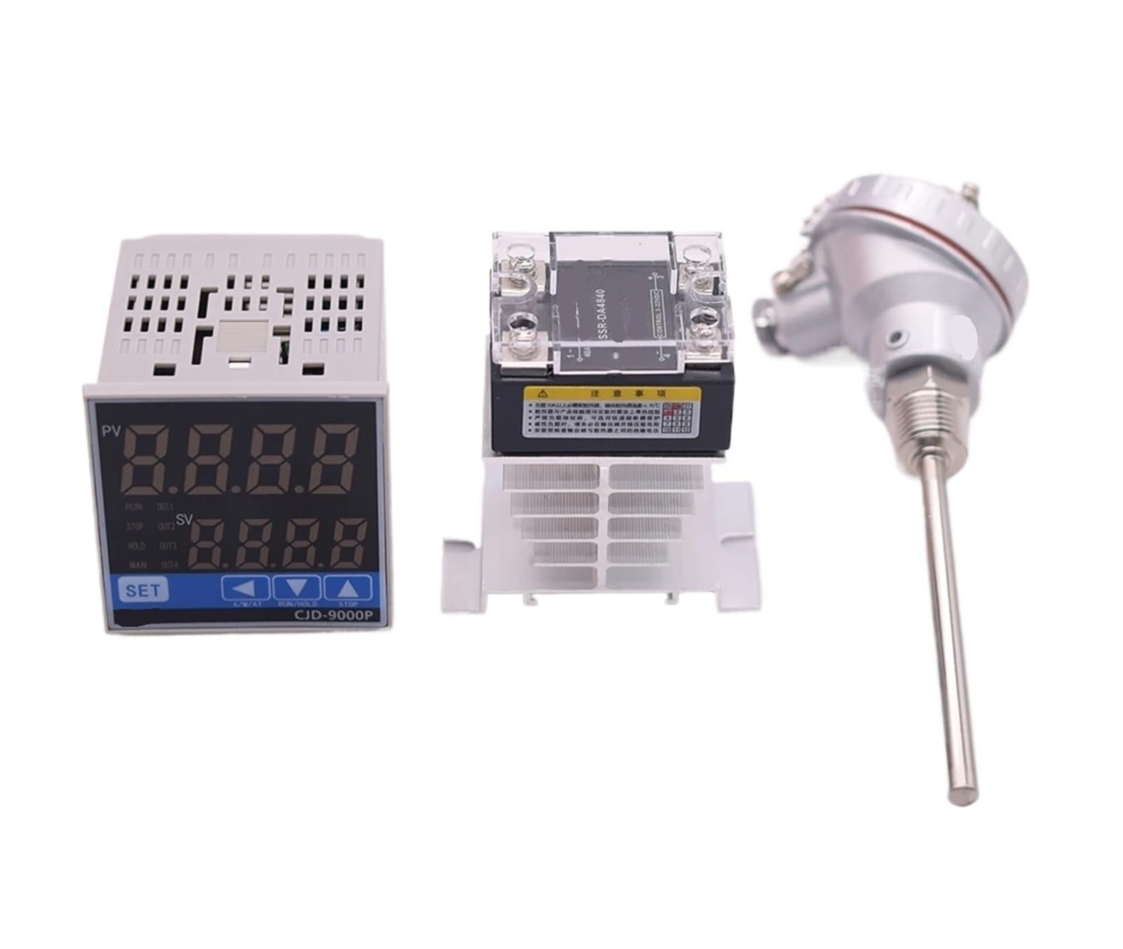0-800 degree programmable ramp soak pid temperature controller with 40A SSR and thermocouple