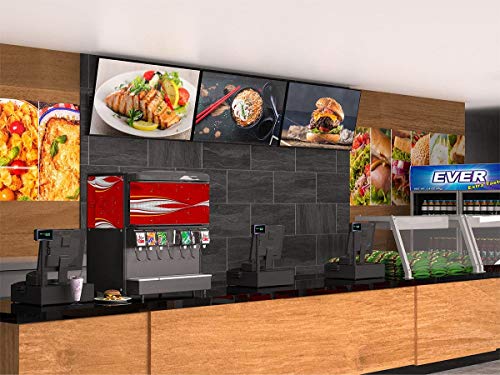 Image of Monoprice 3x1 Menu Board Wall Mount for Screens Between 32in to 65in, Adjustable Tilt, Max Weight 66 Lbs Per Screen, VESA Patterns Up to 600x400, Steel Construction, Black - Commercial Series