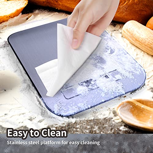 Barlunbee Food Scale,Kitchen Scales Digital Weight Grams And Oz, 11Lb/5Kg With 0.05Oz/1G Precision,6 Units,Tare Function,Stainless Steel,Auto Off #TOP4