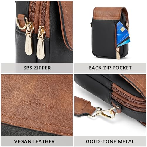 Image of BOSTANTEN Crossbody Bags for Women Cell Phone Purse Leather Wallet Handbags with Card Slots