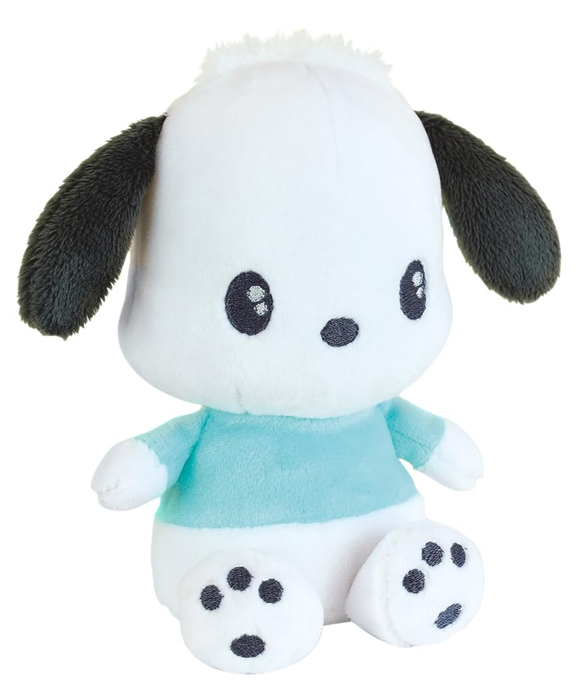Jemini Plush Toy Pochacco, 13 cm, Washable Baby Comforter, Official Sanrio Licensed Product, Kawaii Educational Toy from Birth, Gift Idea for Children, Birthday, Christmas, 024636