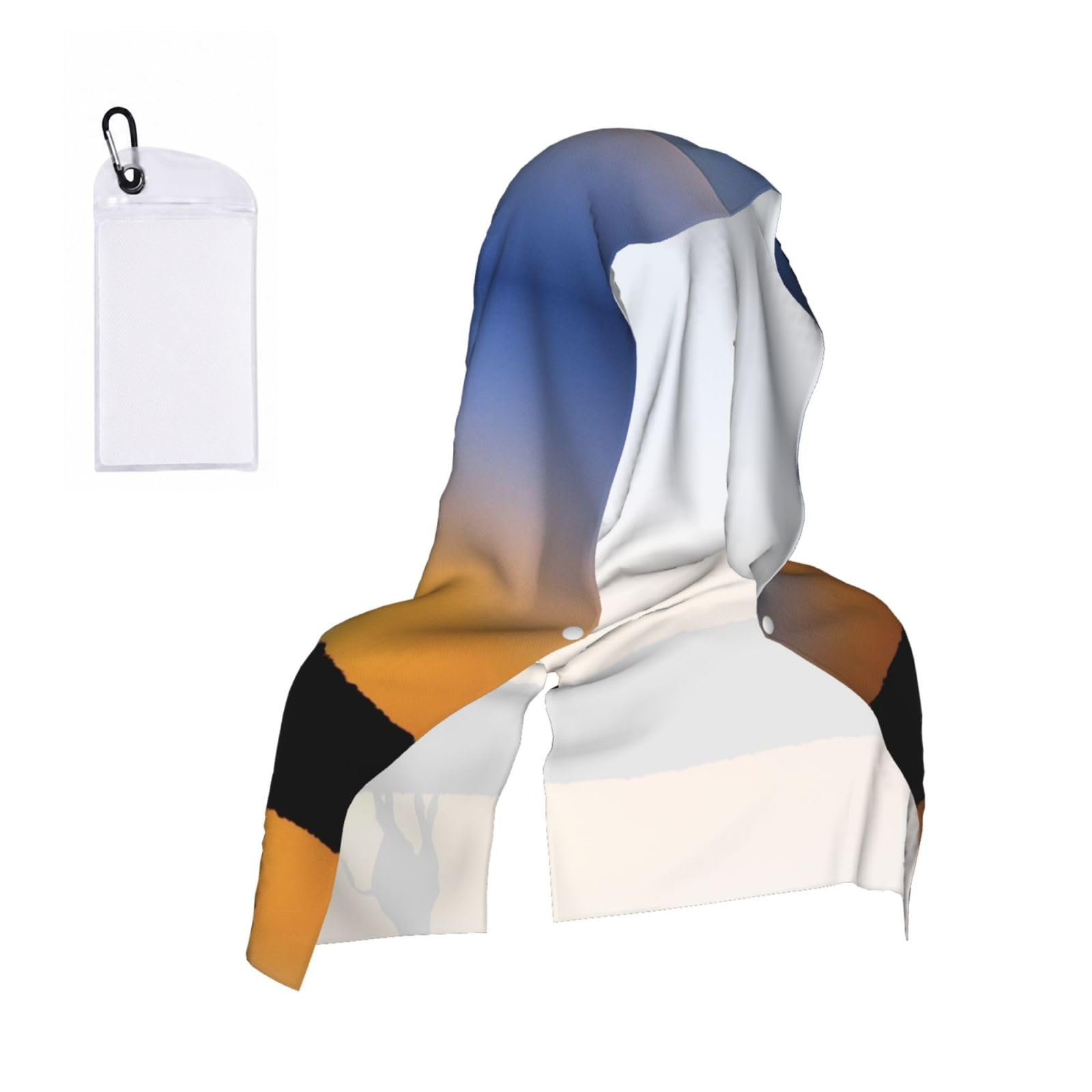SATUSA Giraffes At Sunset Print Cooling Hoodie Towel, Cooling Towels For Neck And Face, Quick Drying Absorbent Cooling Head Towel Beach Camping Gym Construction(2pcs)