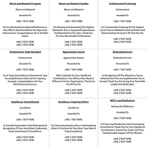 Baudville Awards 9" Peaked Ellipse Shaped Blue & White Acrylic Engraved Trophy - for Employees - Personalized Engraving