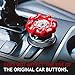 Diamall 1 PCS Metal Car Rotary Knob Decor, Classic Retro Valve Handwheel Design Car Engine Start Stop Button Cover Protector, Auto One Click Start Decor Trim, Universal for Most Cars (Red)