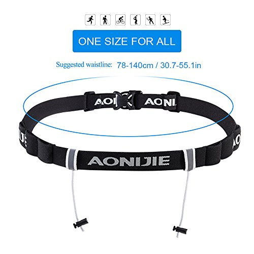 Pacote de cintura, Andoer Triathlon Marathon Race Number Belt Esporte ao ar livre Motor Corrida Cicl
