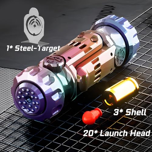 Image of Metal Tungsten Steel Fidget Toy Gun Fidget Slider Fidget Gun Stress Relief Relax EDC Gyro Finger Toy Fidget Ring Fingertip Textured Spinner (Cool Color)