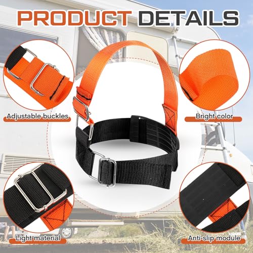 Image of Dansydaisy 1 Pcs RV Sewer Hose Support, RV Hose Fastening Device with Adjustable Buckle, Suitable for Outer Diameter 3.9-5.75 Inch Pipe Hose Tightening Accessory for Camper Travel Trailers
