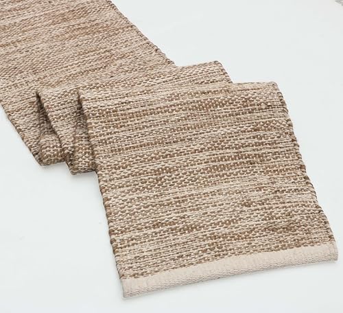 Image of THE HOME TALK 4-6 Seater Table Runner|Stylish Console Decor for Dining Table, Parties, Events | Machine Washable | 100% Cotton Fabric | Decorative Placemats (Denim Blue, 13 x 72 Inch)