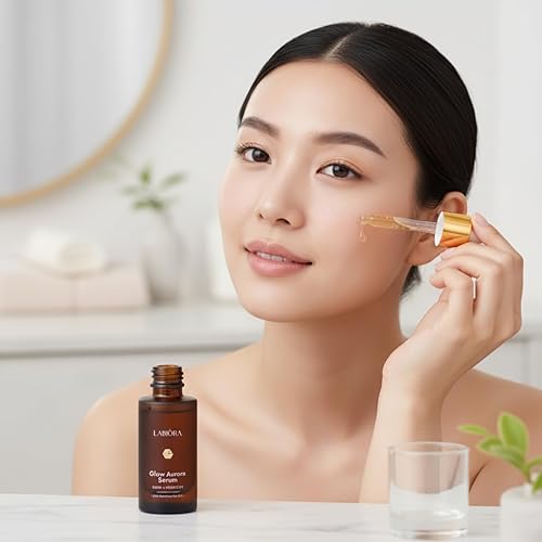 Miniatura 2 de Glow Aurora Serum  Gotas ligeras coreanas brillantes para la cara con niacinamida, ácido hialurónico y luteína, suero de brillo facial para una tez