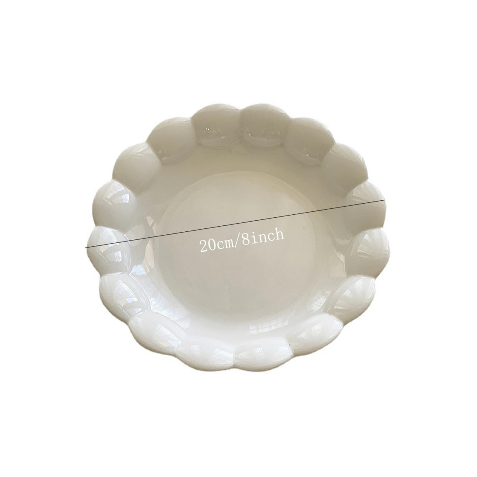 Talerze Deserowe Płatek krawędź płyta podszkliwna porcelana ceramiczna płytki talerz talerzyk deserowy sztućce 8 Cal Vintage tłoczony ażurowy Zastawa stołowa(2)