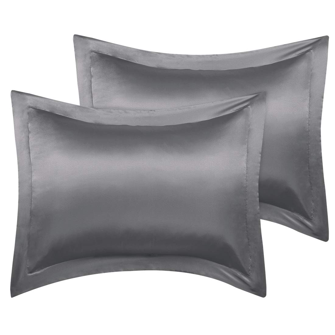 Taies d'oreiller en satin Queen lot de 2 housses de coussin anti-frisotis