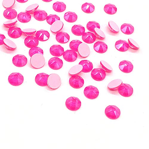 144 pcs Electric Neon Colors Swarovski New 2088 Xirius 20ss Flat Backs Rhinestones Nail Arts 5mm ss20 (Electric Pink)