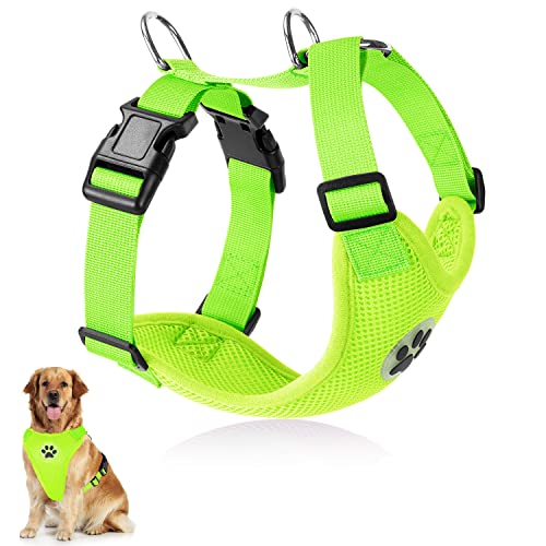 SlowTon Hundegeschirr für Hunde, No Pull Sicherheitsgeschirr Kleine Mittlere Hunde Brustgeschirr Dog Harness Weich Gepolstert Atmungsaktiv