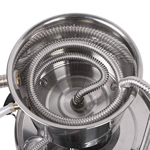Yuewo 110V Electric Heating Automatic Alcohol Still Water Distiller Whiskey Barrel Wine Making Kit For Home Countertop For Diy Vodka Alcohol Distilled Water #TOP7
