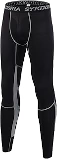 Sykooria Legging Homme, Cyclisme Pantalons Homme et Compression Collant Cool Dry Fitness, Baselayer Long Tight à Séchage Rapide, Respirant, Élastique pour Jogging Gym Cyclisme